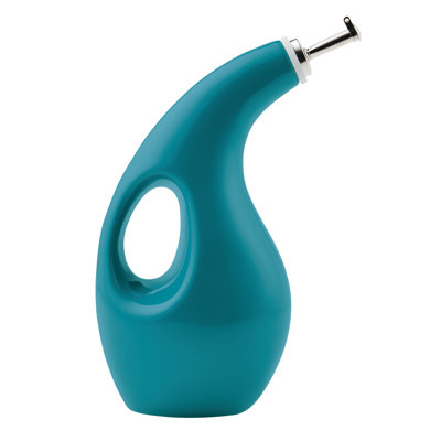 Rachael Ray Ceramic EVOO Oil And Vinegar Dispensing Bottle, 24-Ounce