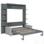 Queen Size Murphy Bed Wall Bed with Sofa, Space-Saving and Multi-Functional for Modern Living-1074487051