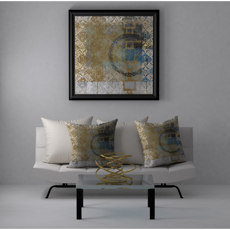 Abstract Reversible Throw Pillow, 24" x 24"