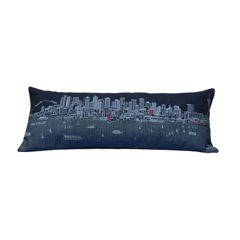 Coussin lombaire 14 "x 35" Seattle, Gris, 14 po x 35 po