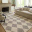 Tapis en laine beige / gris anthracite Chris Loves Julia x Loloi Francis-96229643