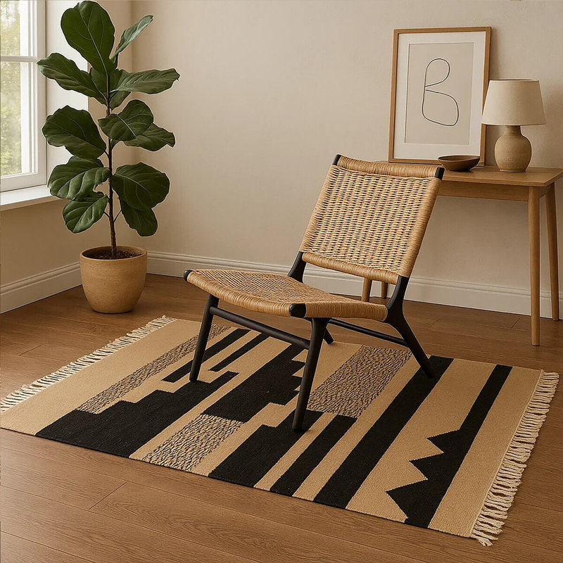 Adonis Geometric Hand Woven Area Rug, Rectangle 120 x 180cm