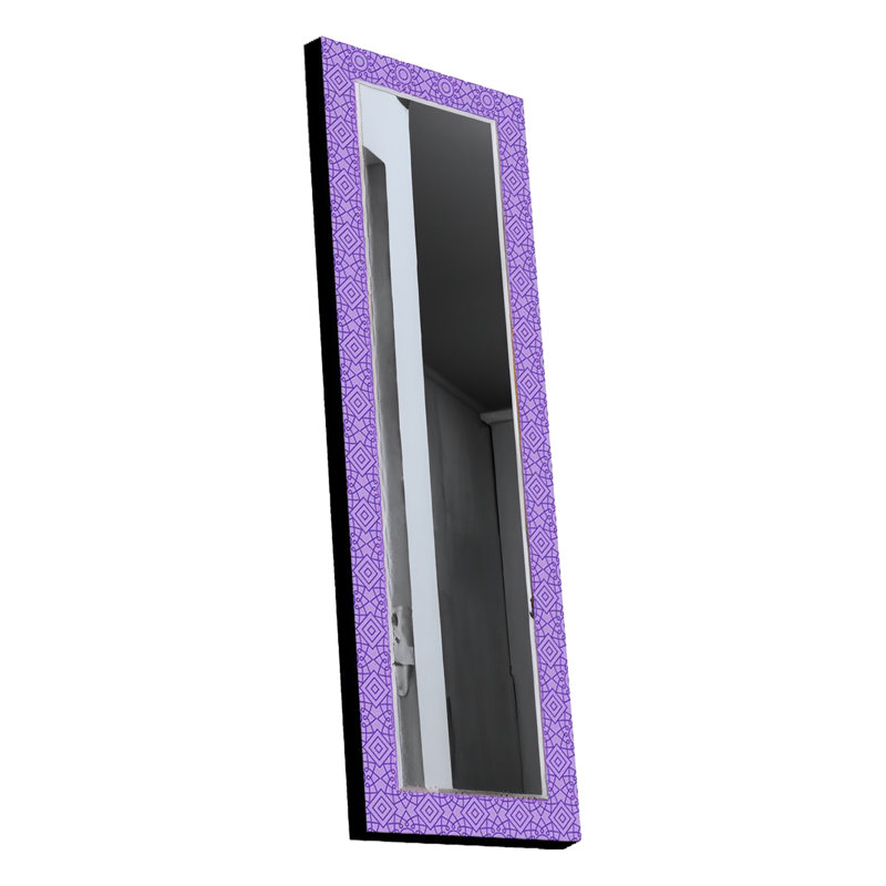 Menekse Solid Wood Mirror, Purple