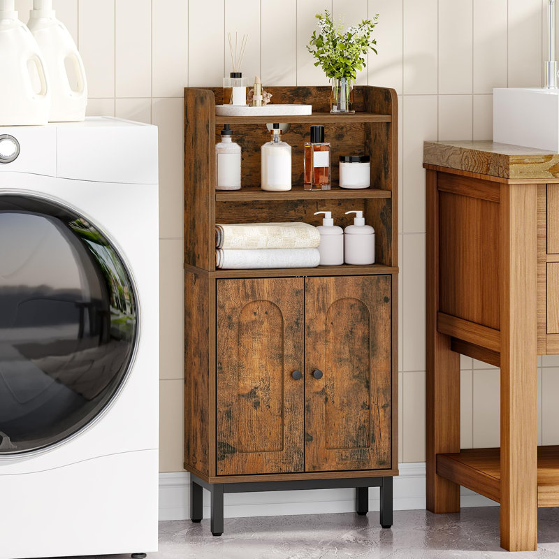 Armoire de rangement pour salle de bain, Brun rustique