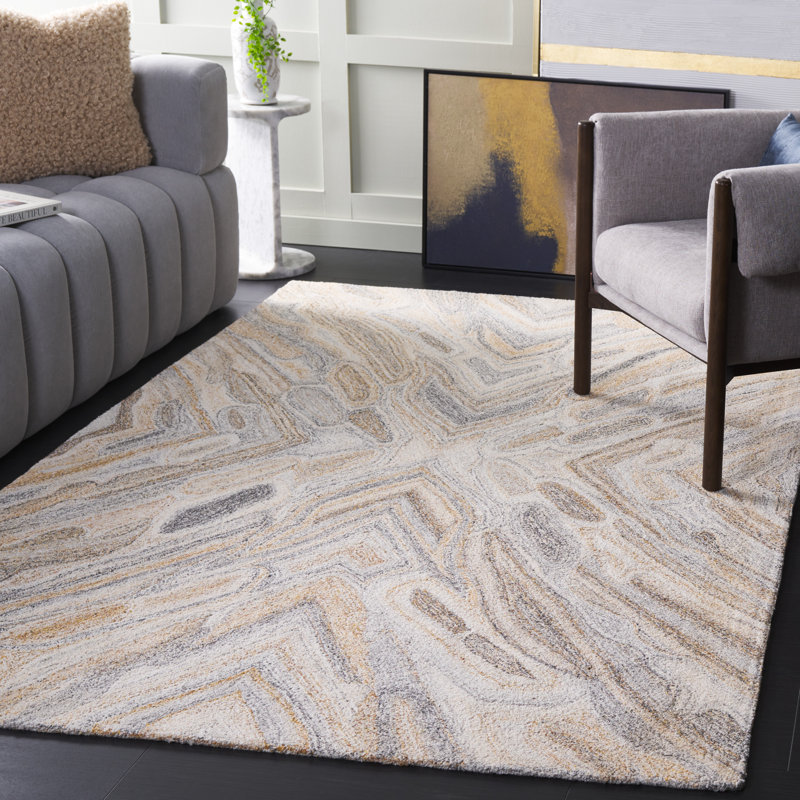 Tapis à motif abstrait Clen, Rectangle 3 pi x 5 pi