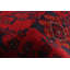 Tapis de zone en laine rouge/noir 4 pi x 6 pi 3 po à main one-of-kind-noué la 2010 esari turque Bagatelle