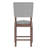 Mid Century Modern Bar Stools Set of 4, 40.4" Counter Stools with Back, Linen Upholstered Barstools with Solid Wood Legs Bar Chairs for Kitchen Island Dining Room, Grey (4-Piece Chairs)