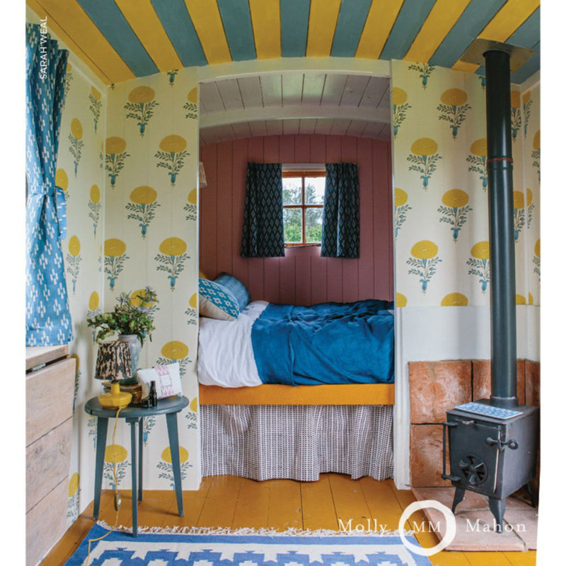 Schumacher x Molly Mahon Marigold Fabric, Yellow