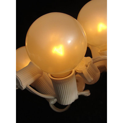 Pearl White G50 Globe Replacement Christmas Bulbs