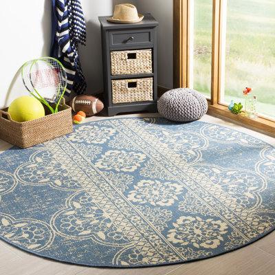 Goodrich Geometric Hand Woven Indoor / Outdoor Area Rug