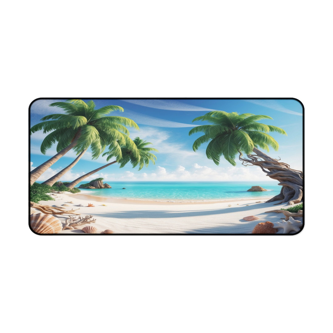 Tropical Beach Paradise Desk Mat