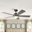 Ventilateur de plafond standard à DEL à 5 pales 52 po avec télécommande et ensemble d'éclairage inclus Brandson-29547981