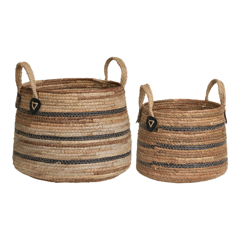 Bay Isle Home Alondrea Banana Leaves Decorative Basket