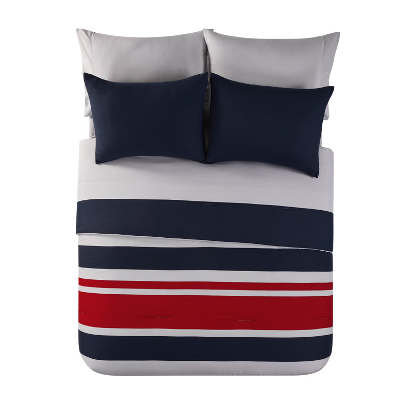 Cammy Polyester Striped Comforter, King Comforter + 6 Additional Pieces