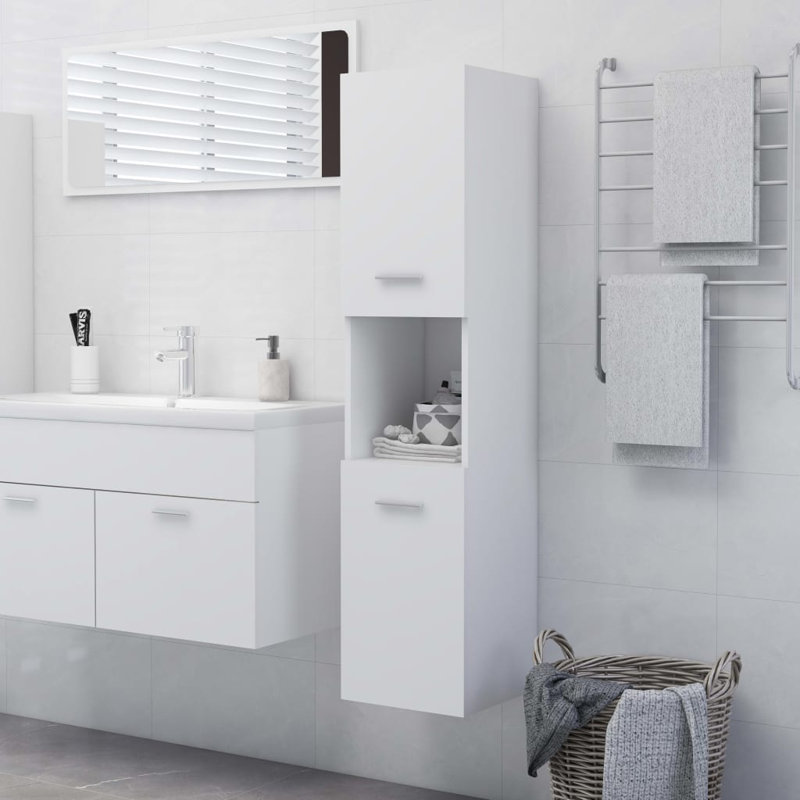 Humayd Linen Cabinet, White