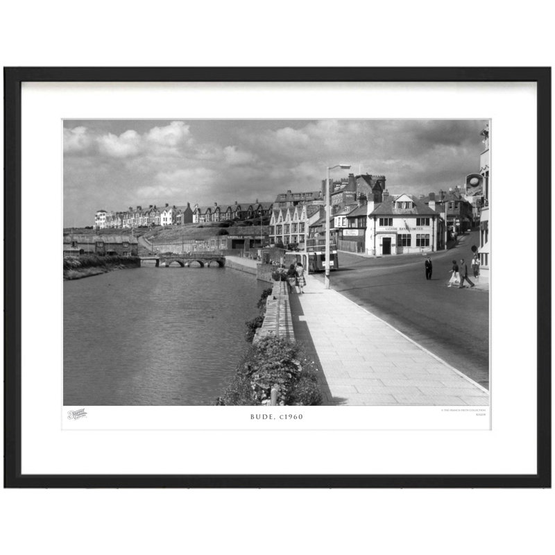 Bude, C1960 - Single Picture Frame Print on Wood, 28cm H x 36cm W x 2.3cm D