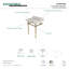 Comptoir de meuble-lavabo Templeton 30 po avec pieds en laiton Kingston (8 po, 3 trous)-29272591