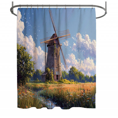 Vintage Car Vehicle Shower Curtain