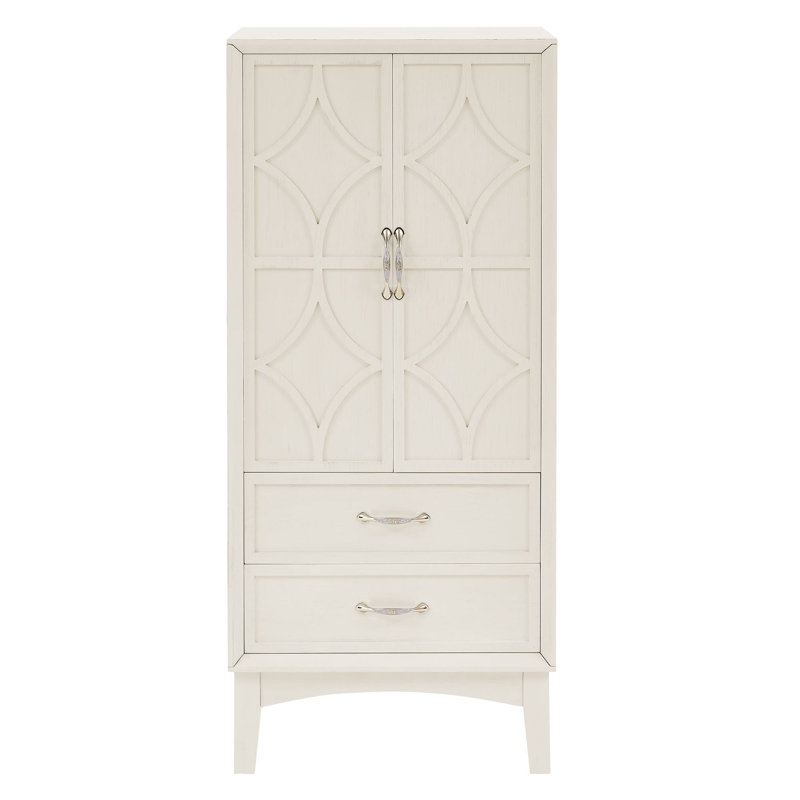 Anadia 53.5" Tall Kitchen Pantry Sideboard Buffet Storage Cabinet, Antique White