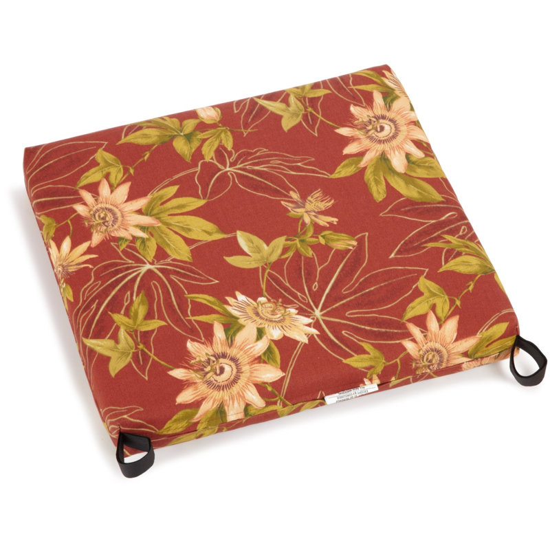 Outdoor 3'' Dining Chair Seat Cushion, Passion Ruby
