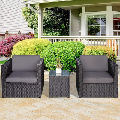 Alyce 2 Seater Rattan Conversation Set