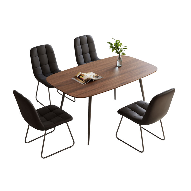 Ensemble de table de salle à manger de 47,2 po Derose, Gris