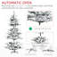Arbre de Noël artificiel 8 pi, feuilles, 1479 branches, flamme, arbre de décoration de maison avec retardateur de flamme, décoration des Fêtes,