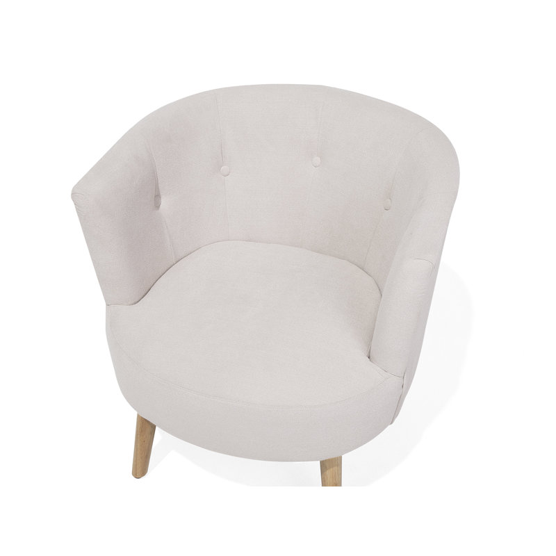 Stetson Upholstered Barrel Chair, Off-White