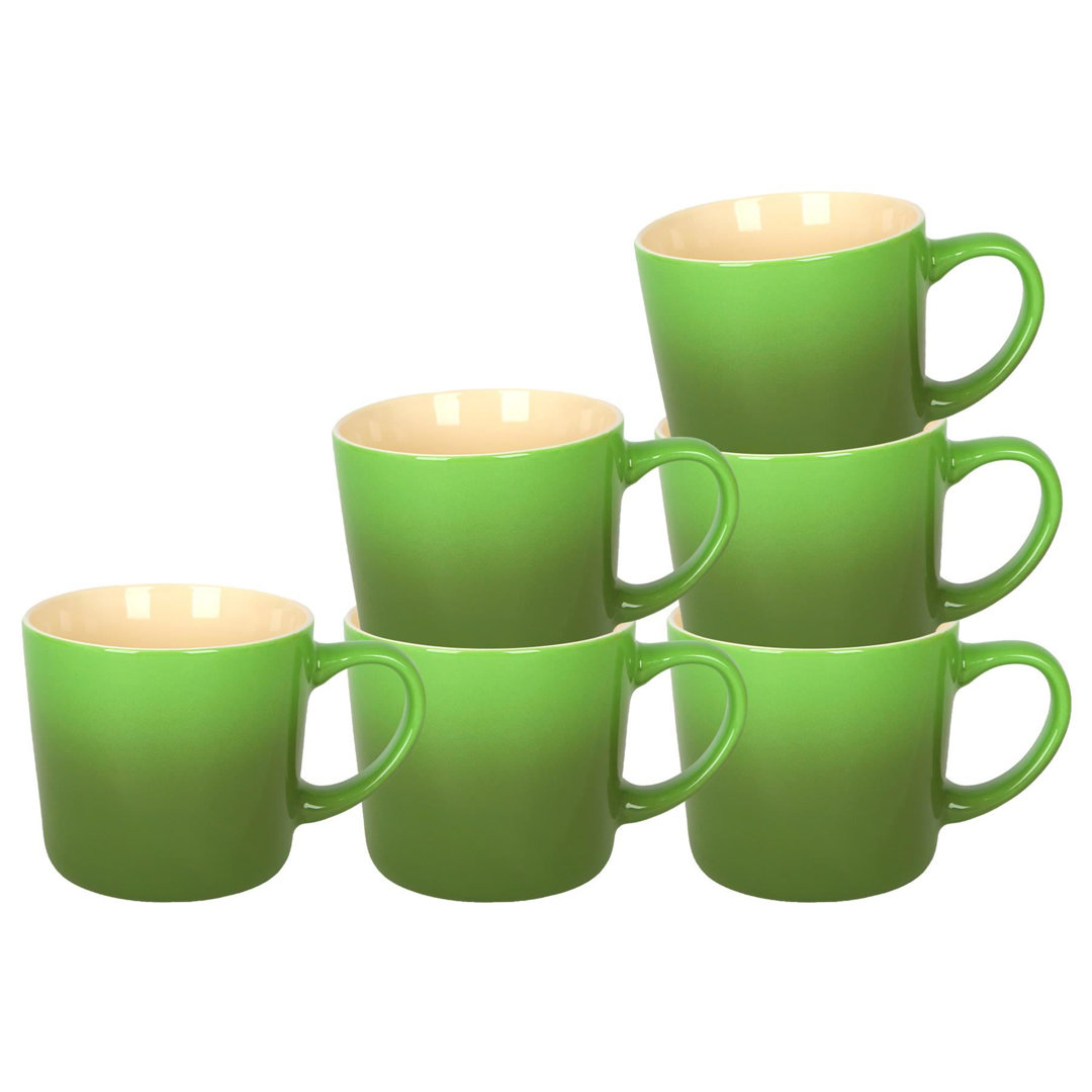Argon Tableware Green Ombre Mugs - New Bone China - 330ml - Pack of 6 - Image 4