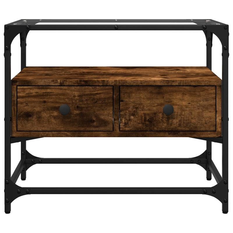Yes_No_Yes_No_No Unfinished TV Stand, Smoked Oak, 60cm