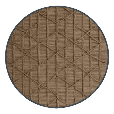 Tapis brun treillis lavable à la machine