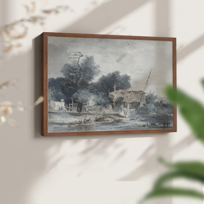 Paysages rétro-CCXCV-reproduction encadrée