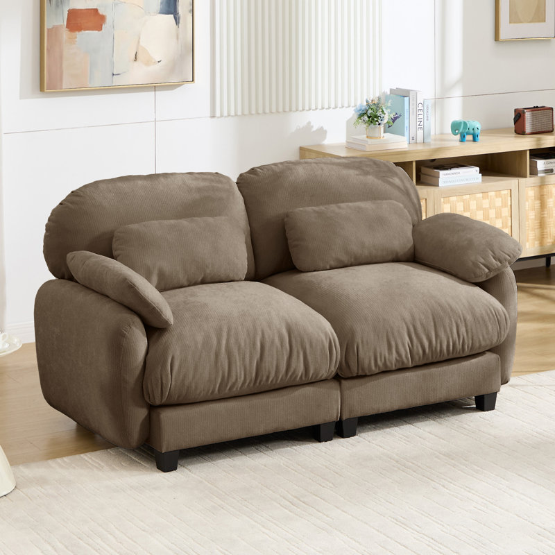 Canapé 2 places Cloud Feel, Chenille brun
