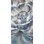 Gray And Blue Flower Print On Canvas-98694033