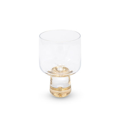 4 verres à vin avec base dorée