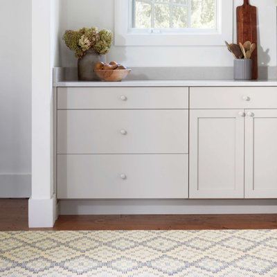 Diamond Cove Blue Hand-Tufted Wool Geometric Rug