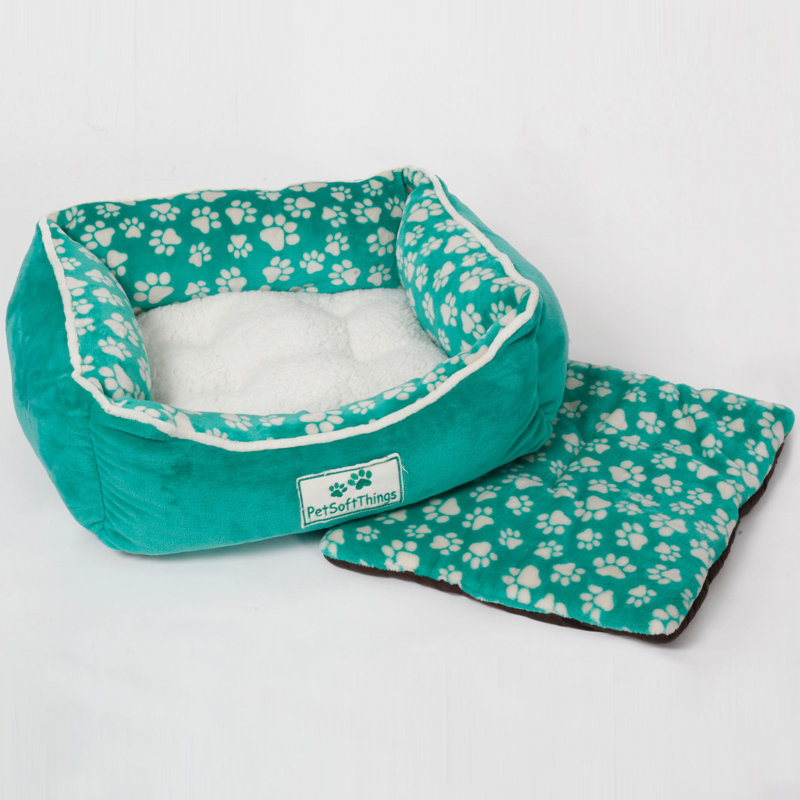 PET SUPPLIES Fleece Pet Bed, Green