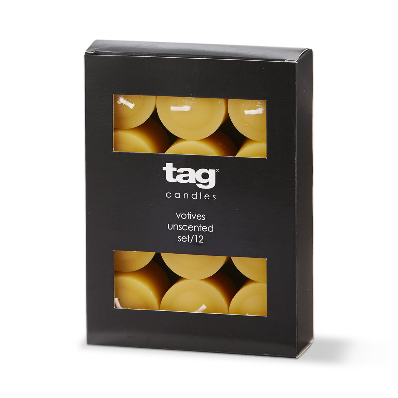 Bougies votives Color Studio S / 12 olive, H 1,5 po x l 1,25 po x P 1,5 po, Ocre