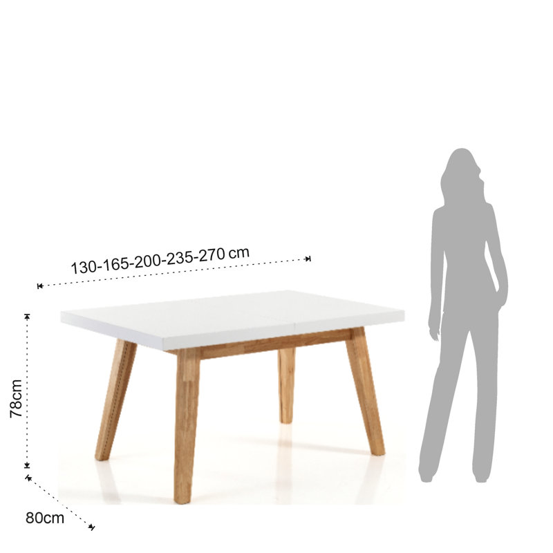 Leyland Extendable Solid Wood Base Dining Table