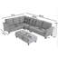 Canapé modulaire réversible "l 102,56" avec siège d'angle et banc allongé-1767691050