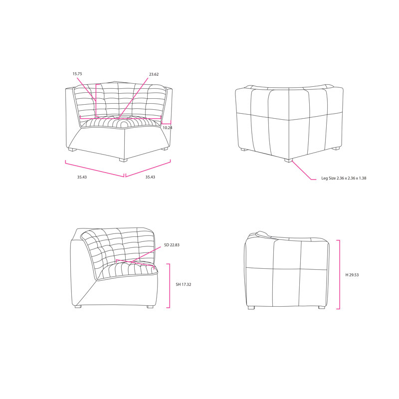 Fauteuil d'appoint Mackena