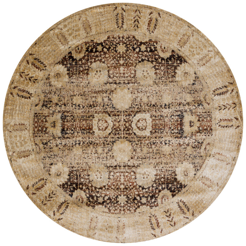 Goggin Oriental Indoor Rug, Round 9'6"