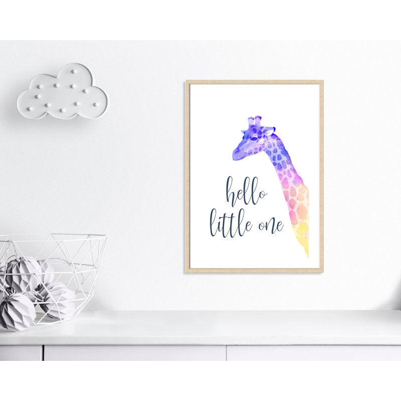 Hello Little One, art encadré, H 35,5 po x l 25,5 po x P 1,19 po, Cadre argenté