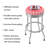 Swivel Upholstered Counter Stool with Metal Frame