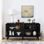 Console en bois avec motif géométrique et tablettes réglables-586768729
