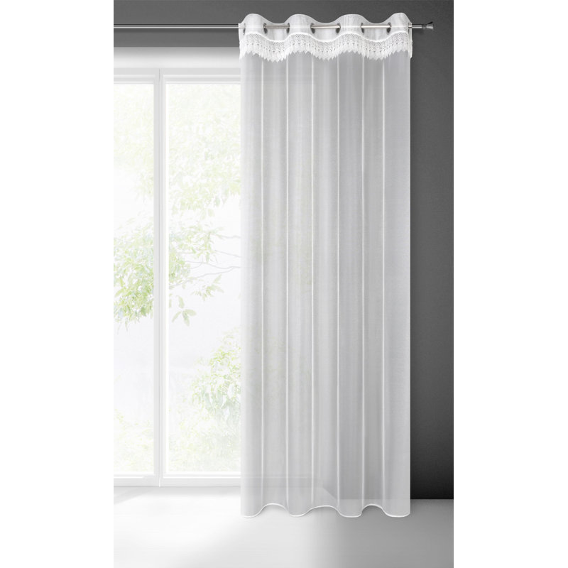 Raunds Sheer Curtain Single Panel, 250cm H x 140cm W
