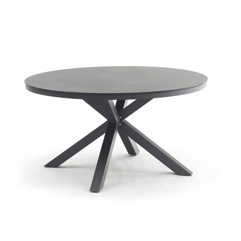 Khelsea Round Metal Outdoor Dining Table , 55'' in. W 55'' in. D