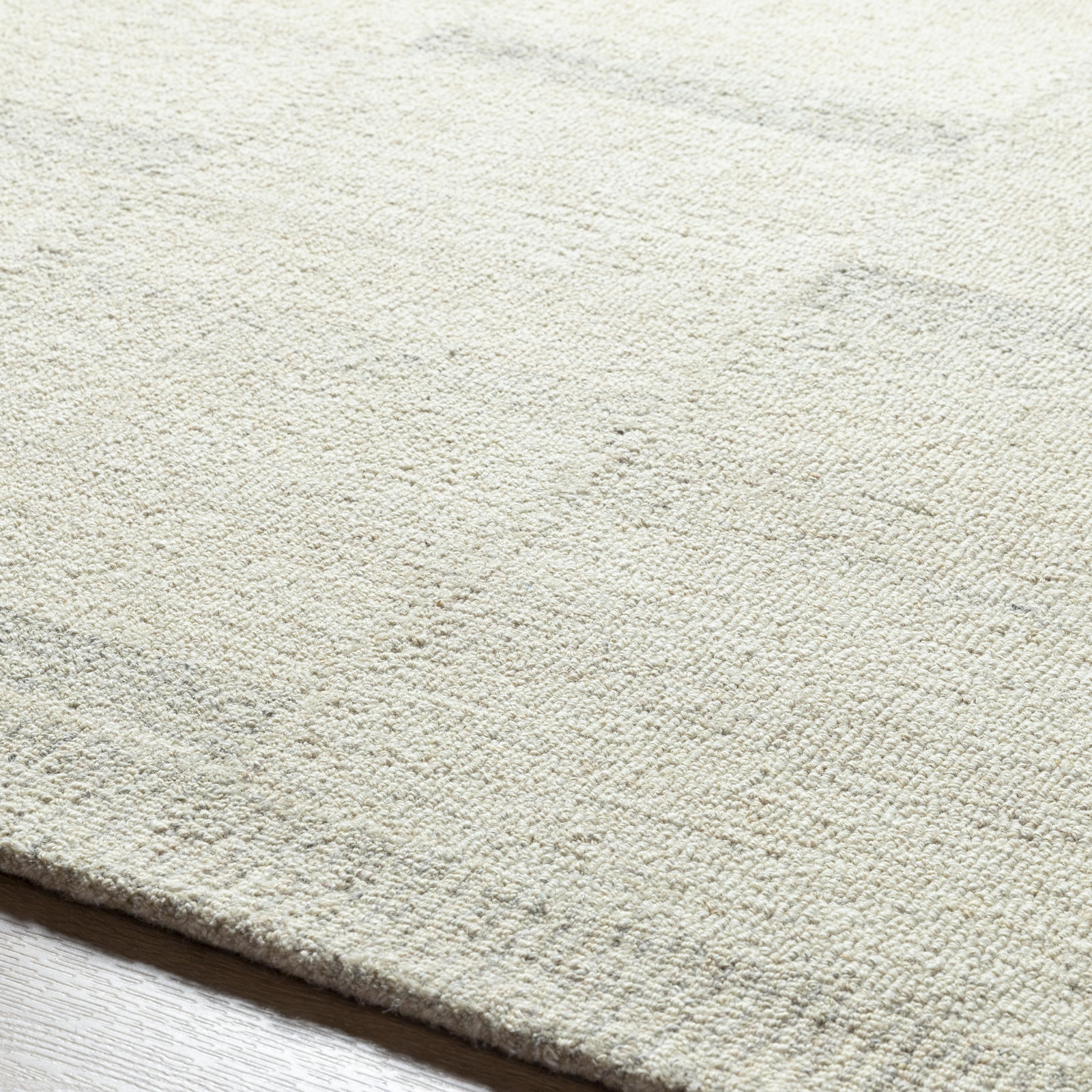 Adarian Handmade Wool Taupe Rug, Rectangle 2' x 3'
