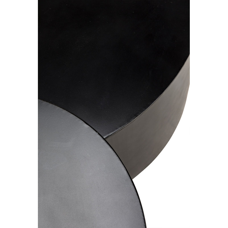 Black Round Multi-Level Metal Coffee Table