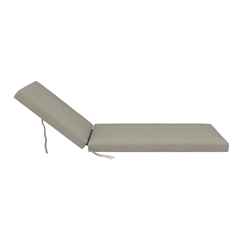 Outdoor Sunbrella® Chaise Lounge Cushion, 22" x 24"/24.5" x 52.5", Spectrum Dove Sunbrella® Plainweave